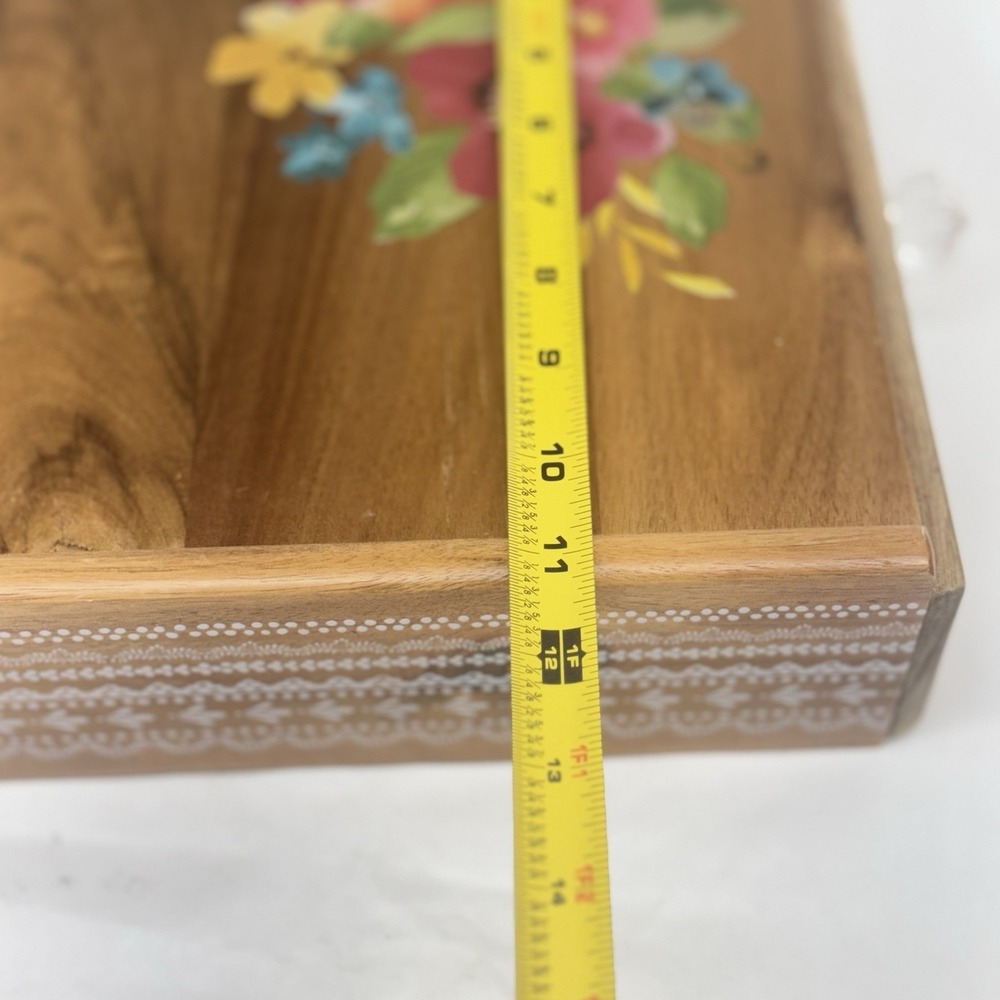 The Pioneer Woman Wildflower Whimsy 4-Compartment Wood Coffee Pod Organizer - Picture 6 of 7